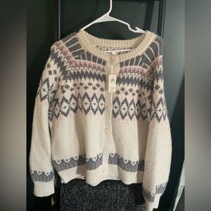Aerie Fair Isle Cardigan
